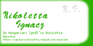 nikoletta ignacz business card